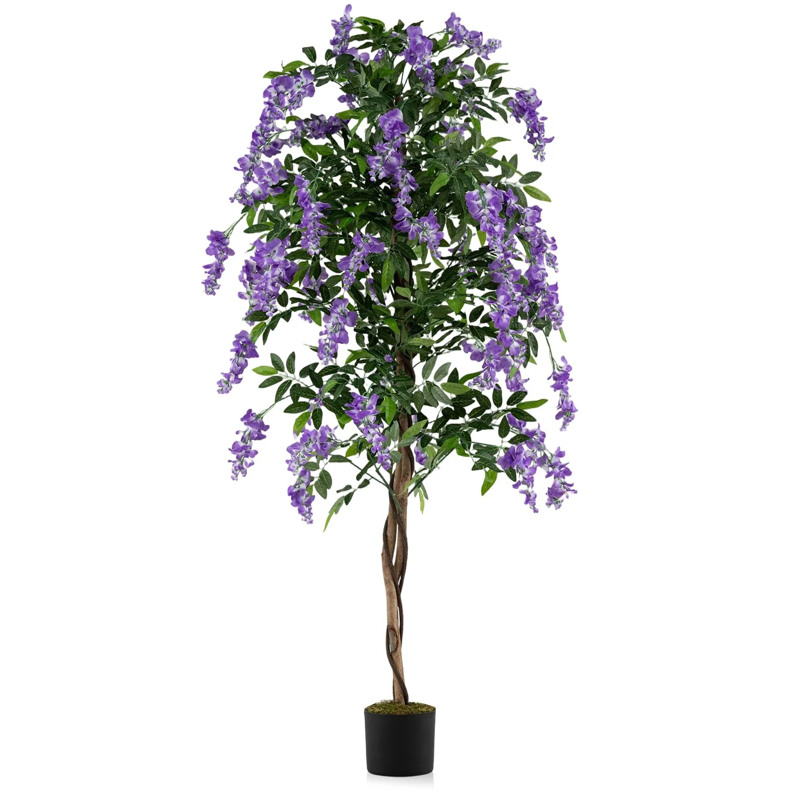 6FT Fake Wisteria Tree Artificial Greenery Plants in Nursery Pot Decorative Trees for Home - Image 13