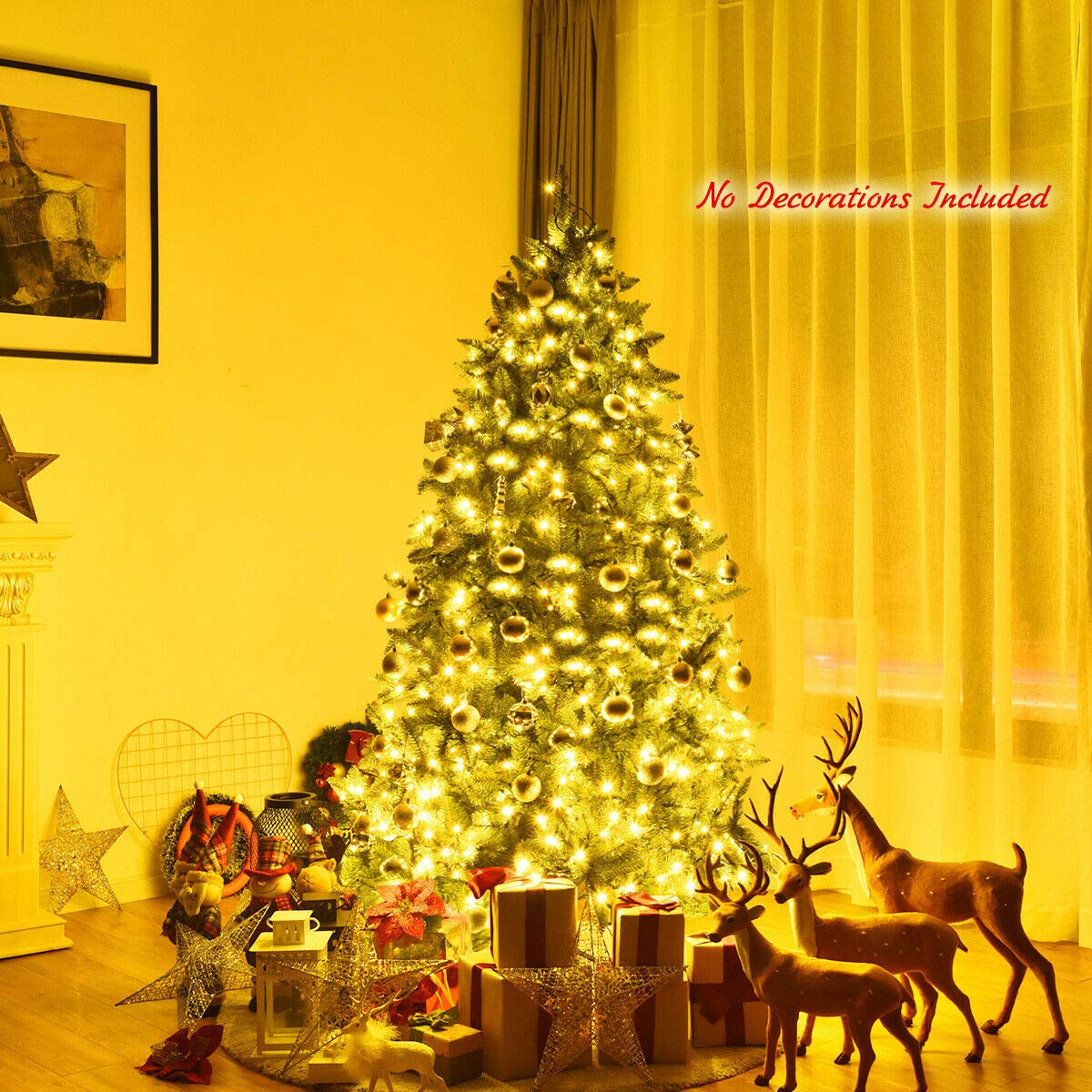 6ft Prelit Christmas Tree, Premium Hinged Artificial Fir Tree - Image 3