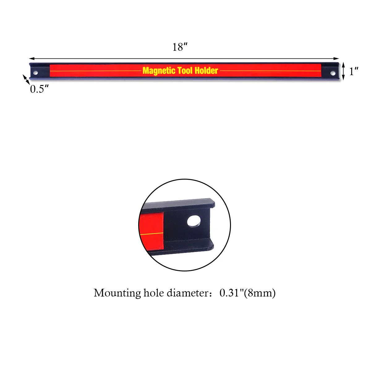 6PCS 18" Magnetic Tool Holder, Metal Magnet Tool Organizer Bars - Image 7