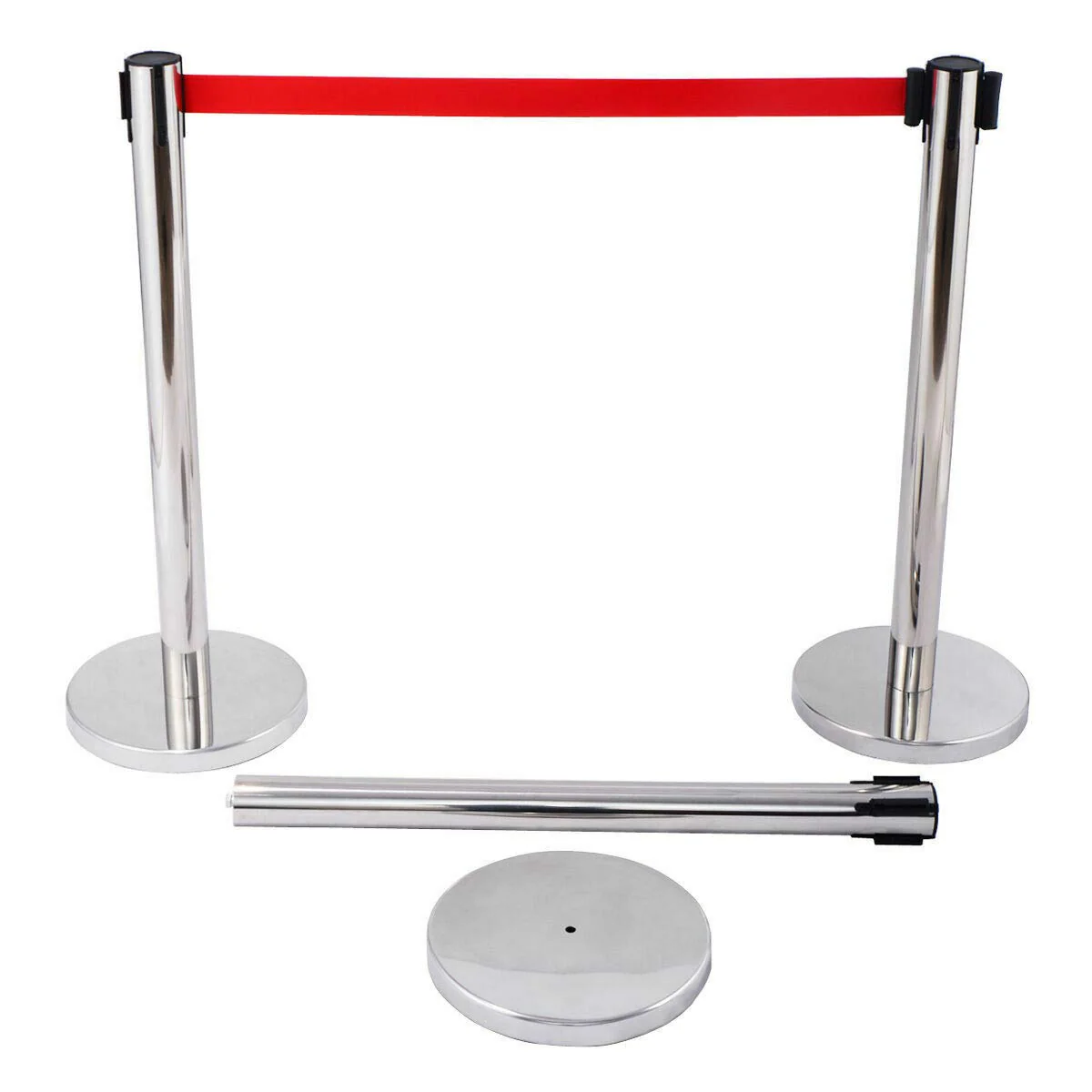 6Pcs Stanchion Post Crowd Control Barrier Stainless Steel Stanchions - Image 16