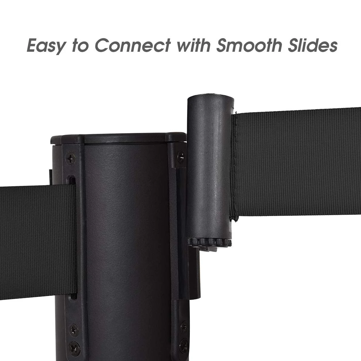 6Pcs Stanchions, Crowd Control Barriers with 6.5' Retractable Belt - Image 6