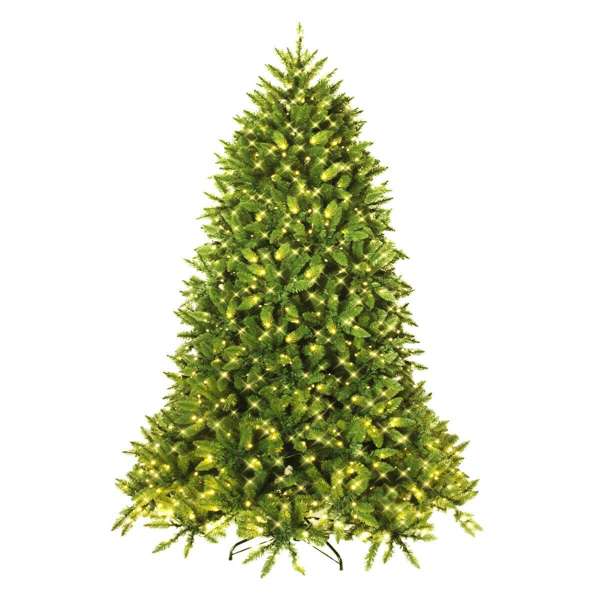 7.5ft Prelit Christmas Tree, Premium Hinged Artificial Fir Tree