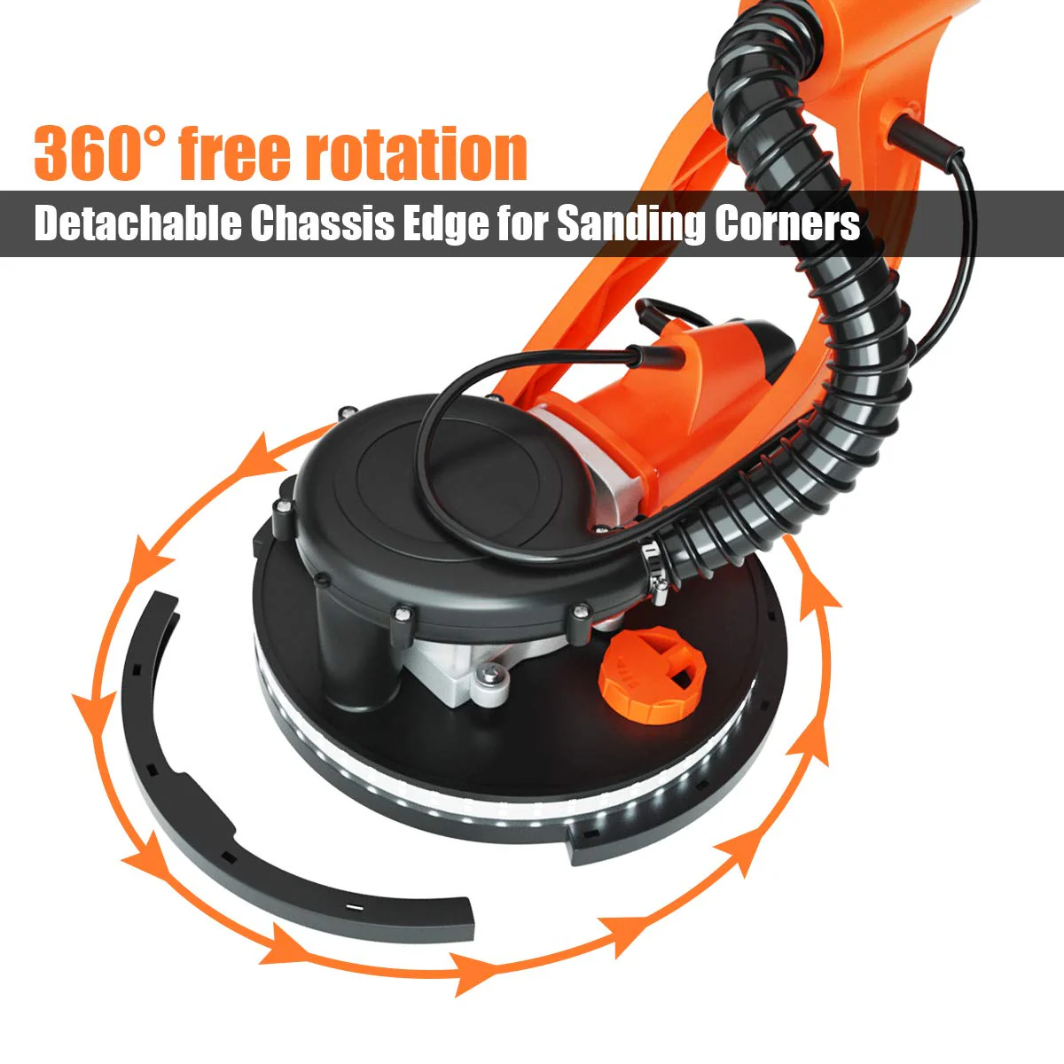 750W Drywall Sander 12 Sanding Disks & Carrying Bag (Foldable) - Image 7