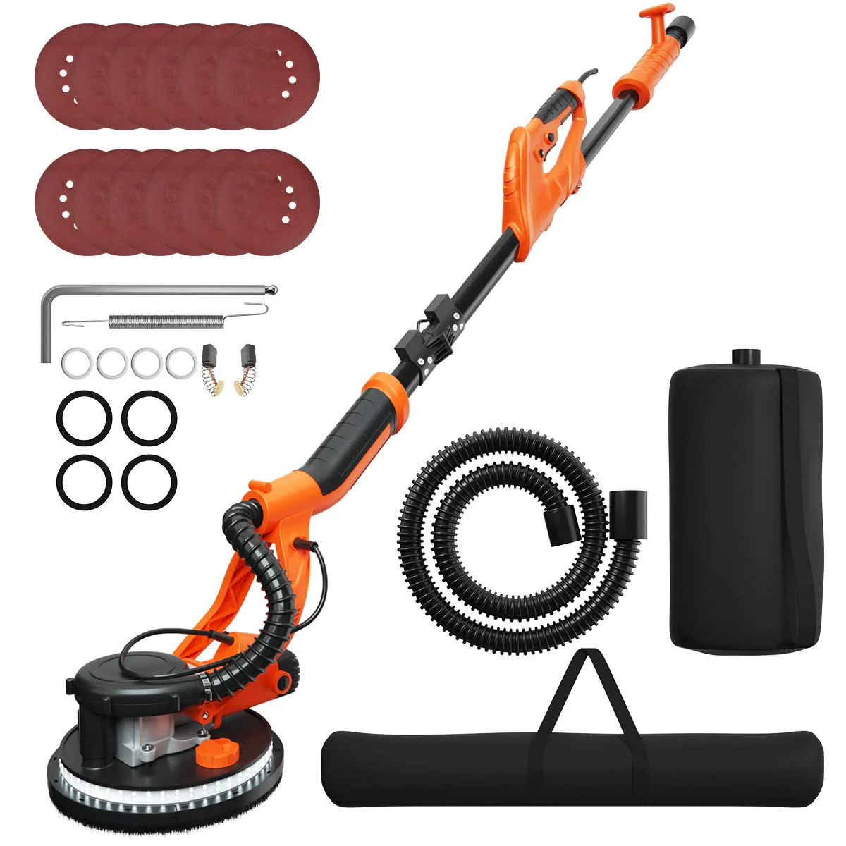 750W Drywall Sander 12 Sanding Disks & Carrying Bag (Foldable) - Image 8