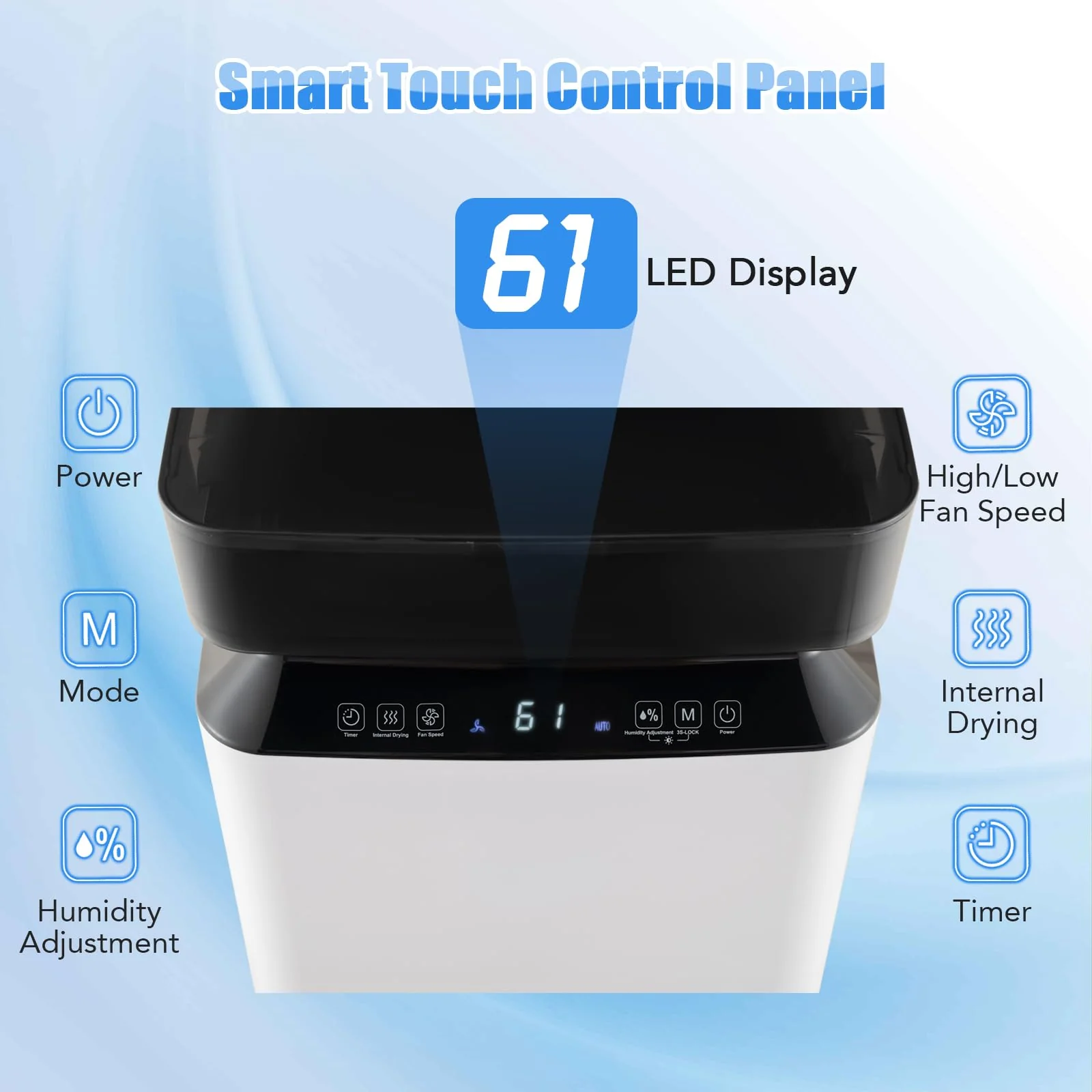 90 Pint Dehumidifier for Basement, 6000 Sq. Ft Energy Efficient Dehumidifier for Home w/Continuous & Auto Mode - Image 9