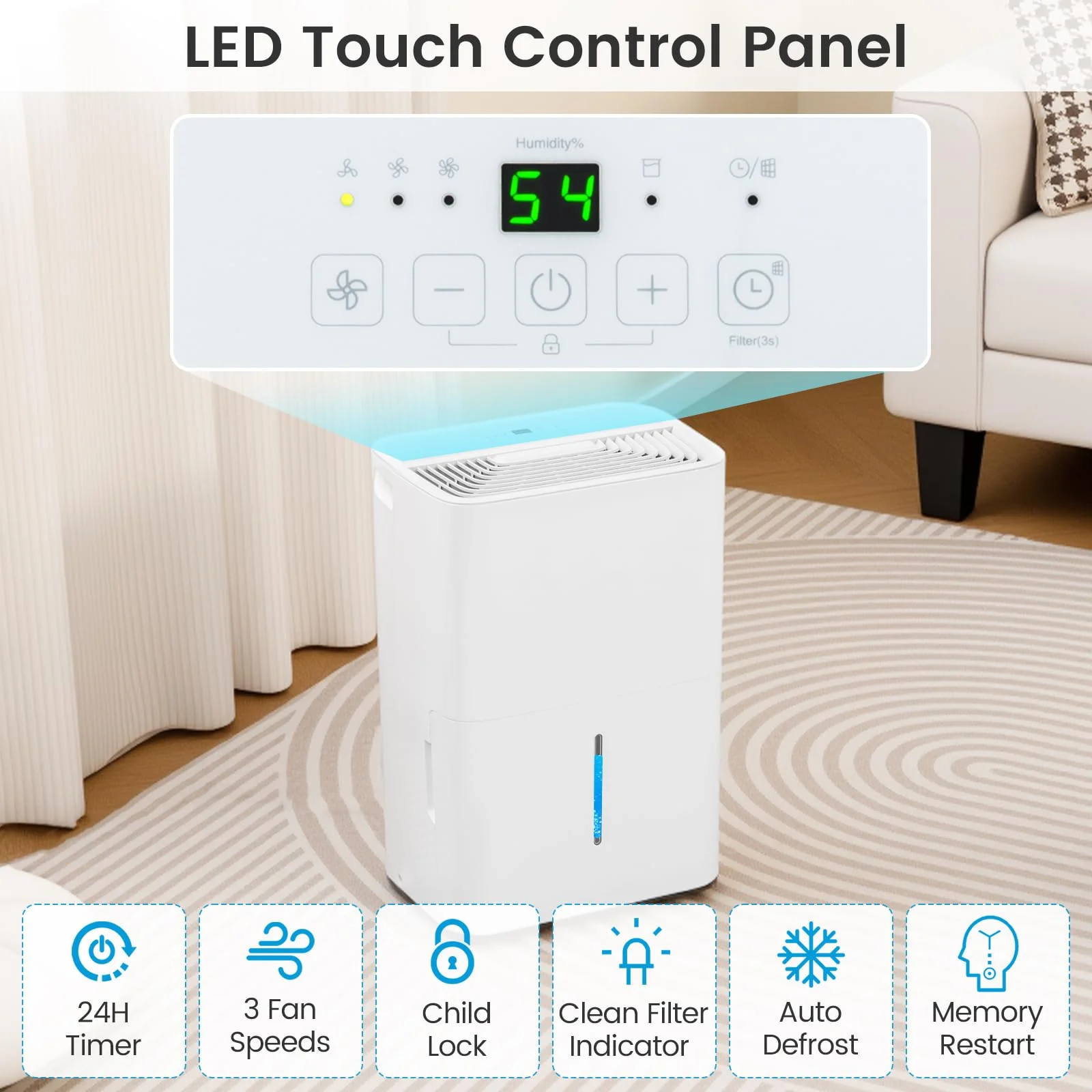 94.5 Pints Dehumidifier for 6000 Sq.Ft Large Rooms, Basement, Bathroom - Image 4