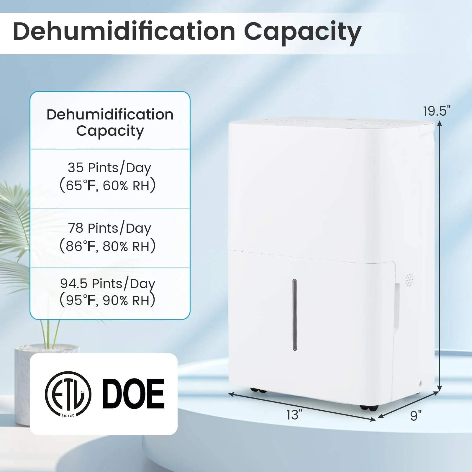 94.5 Pints Dehumidifier for 6000 Sq.Ft Large Rooms, Basement, Bathroom - Image 7