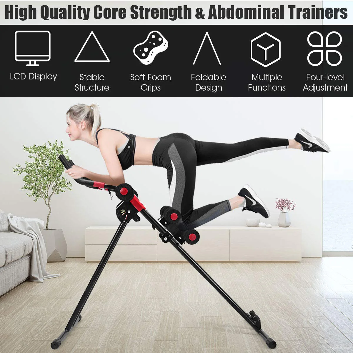 Ab Trainer Foldable Abdominal Trainer Ab Vertical - Image 3