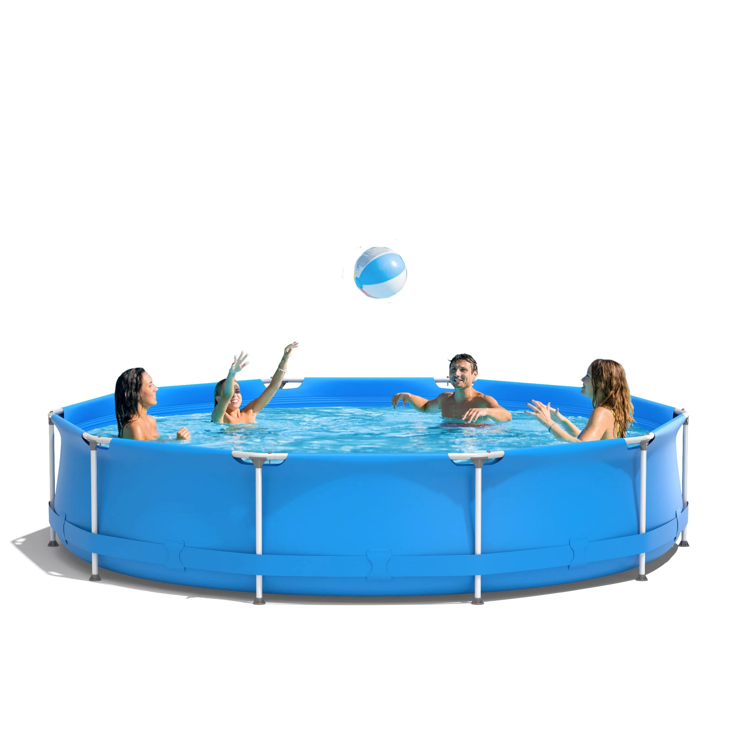 Above Ground Swimming Pool, 12ft x 12ft x 30inch Outdoor Steel Frame Pool - Image 3