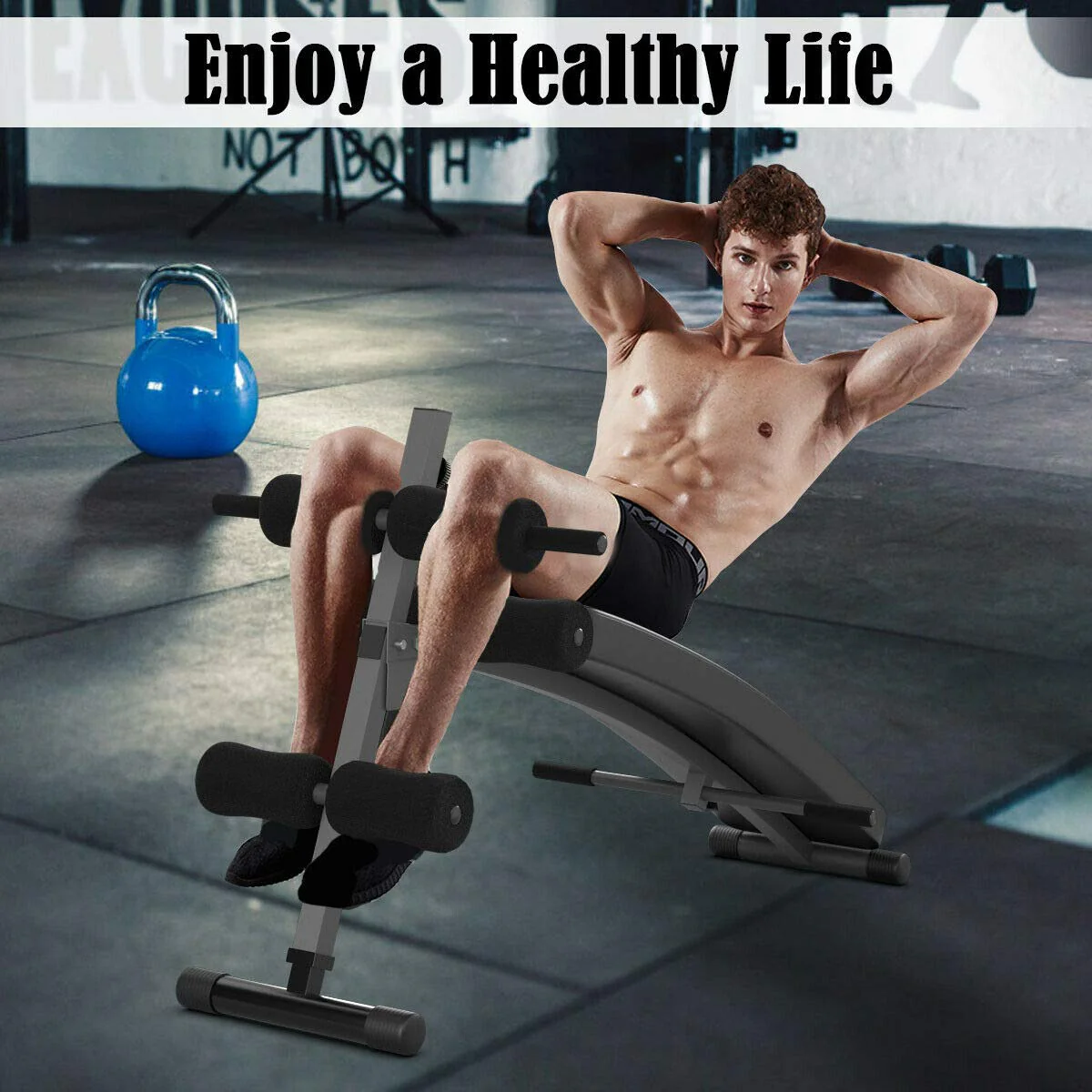 Adjustable Bench Sit up Bench Slant Board Decline Ab Bench Crunch Board - Image 3