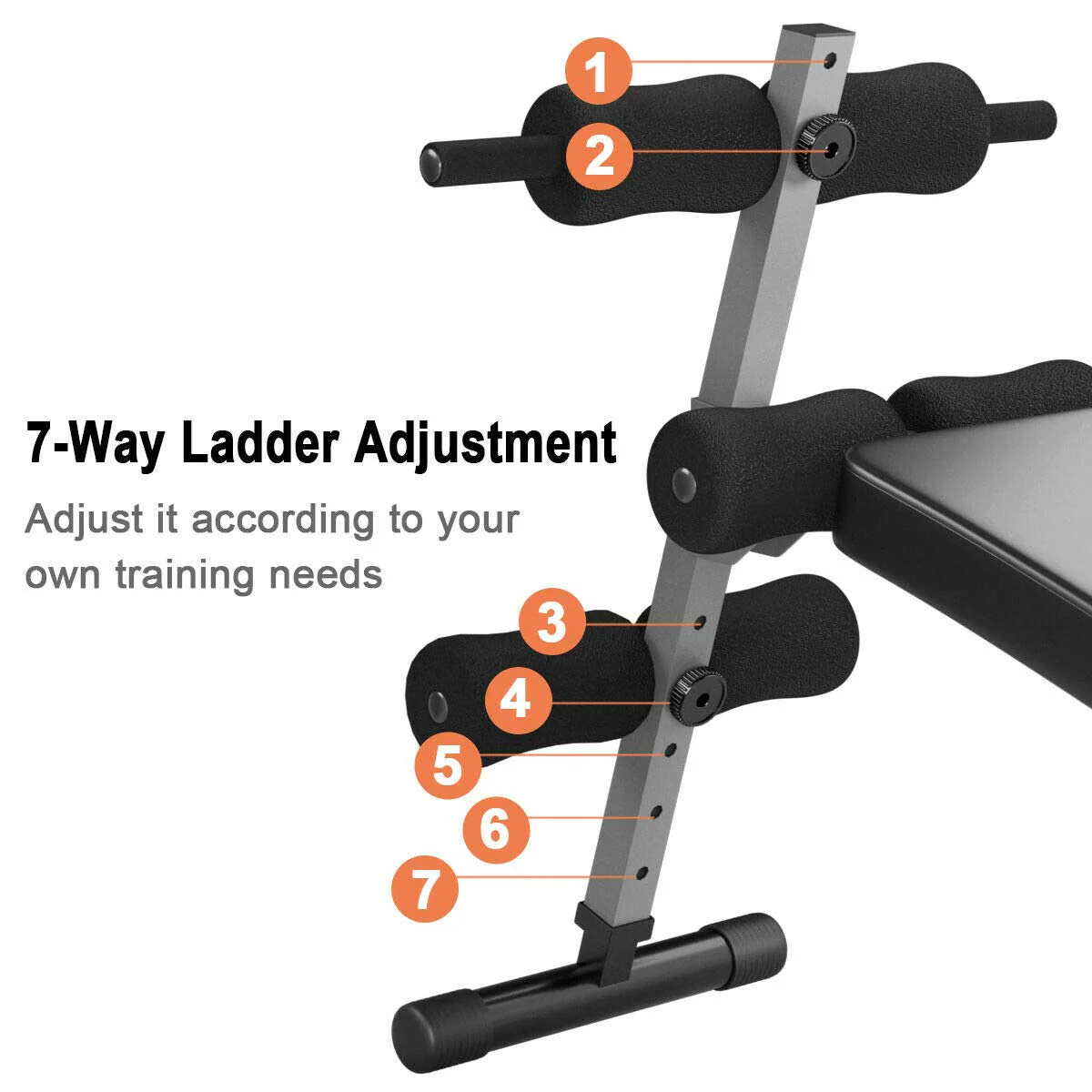 Adjustable Bench Sit up Bench Slant Board Decline Ab Bench Crunch Board - Image 6
