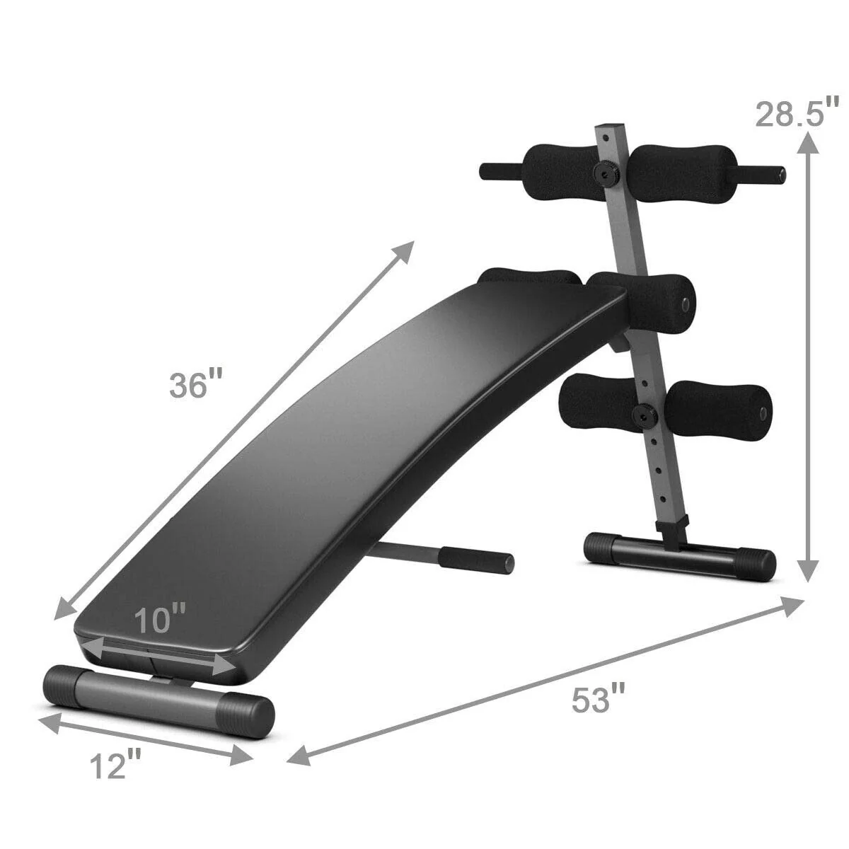 Adjustable Bench Sit up Bench Slant Board Decline Ab Bench Crunch Board - Image 8