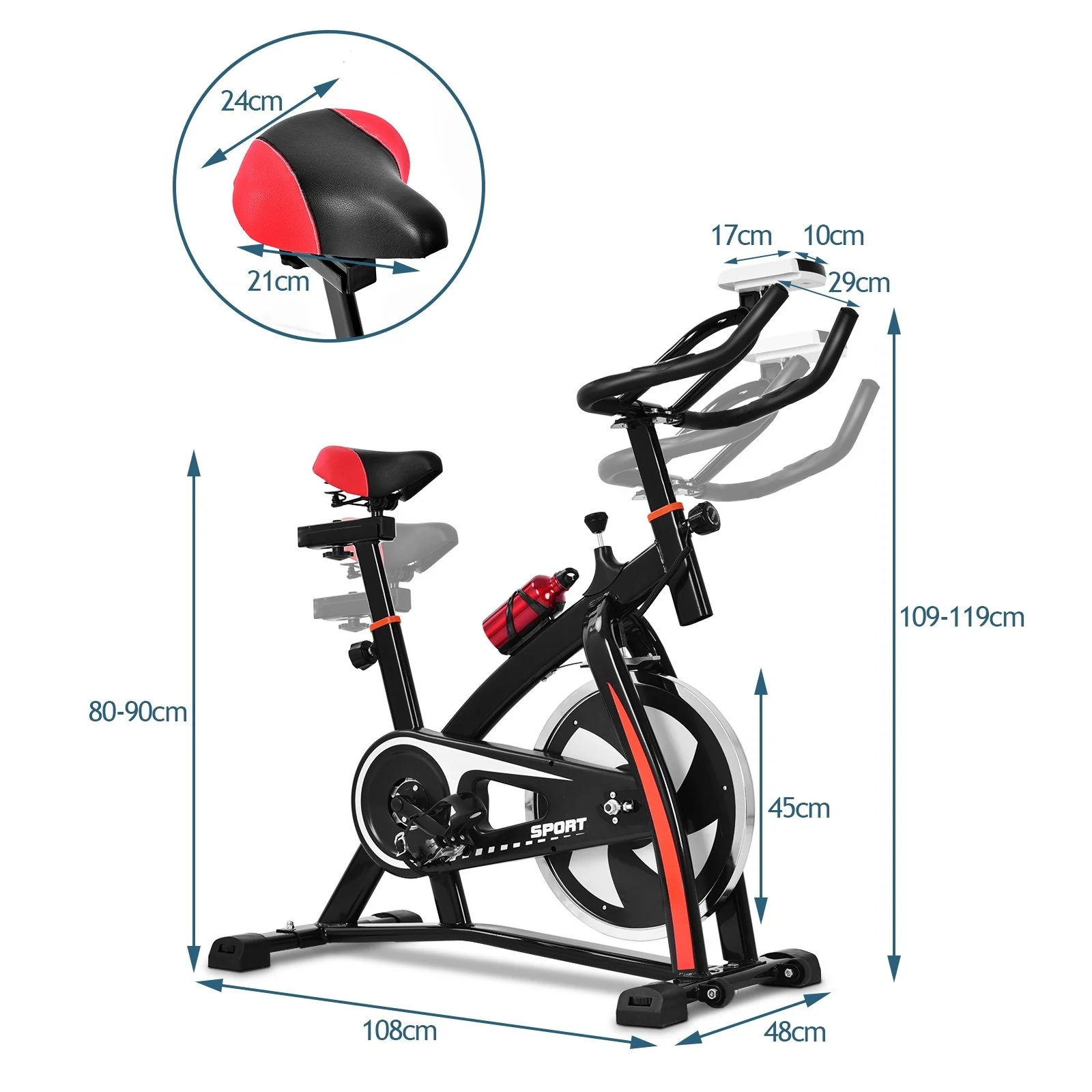 Adjustable Professional Exercise Bike for Home and Gym Use - Image 10