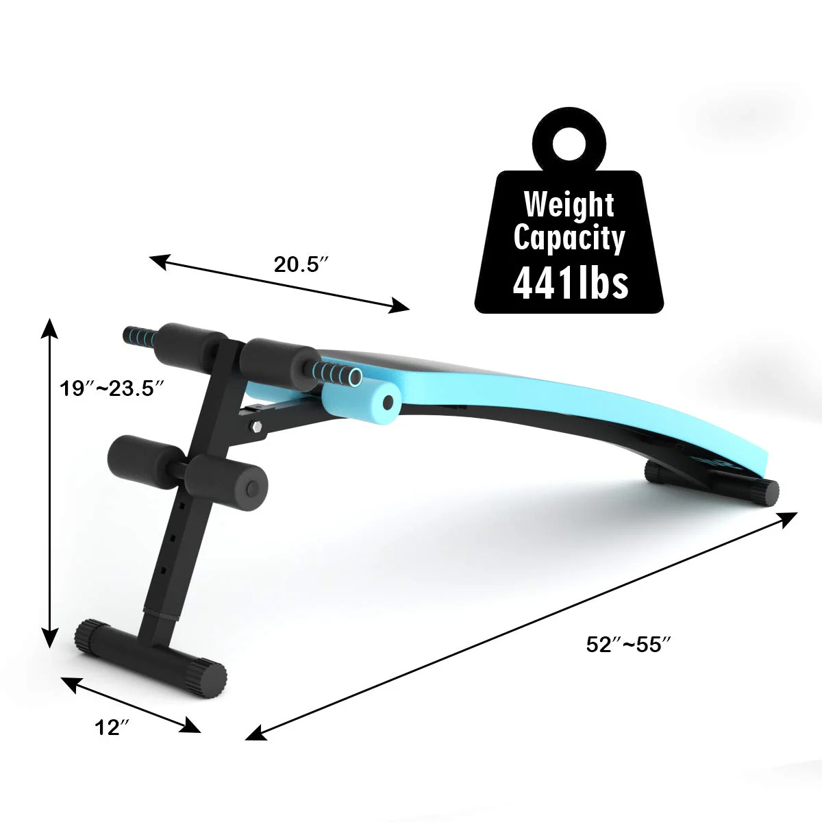 Adjustable Sit Up Bench, Abdominal Training Workout Slant Bench - Image 10