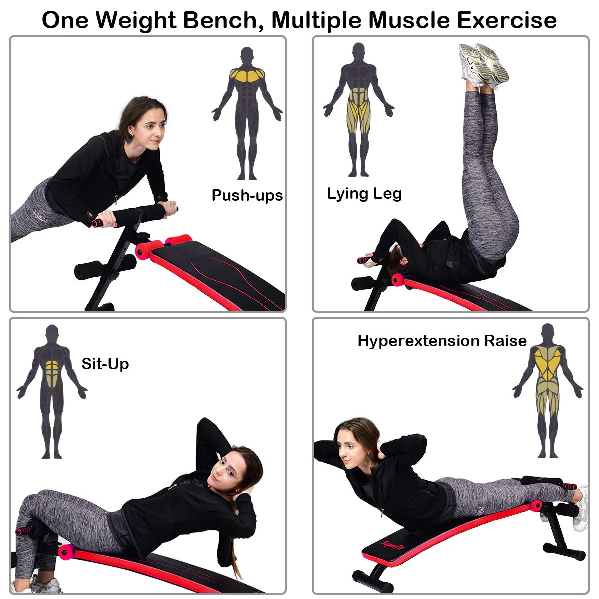 Adjustable Sit Up Bench, Abdominal Training Workout Slant Bench - Image 8