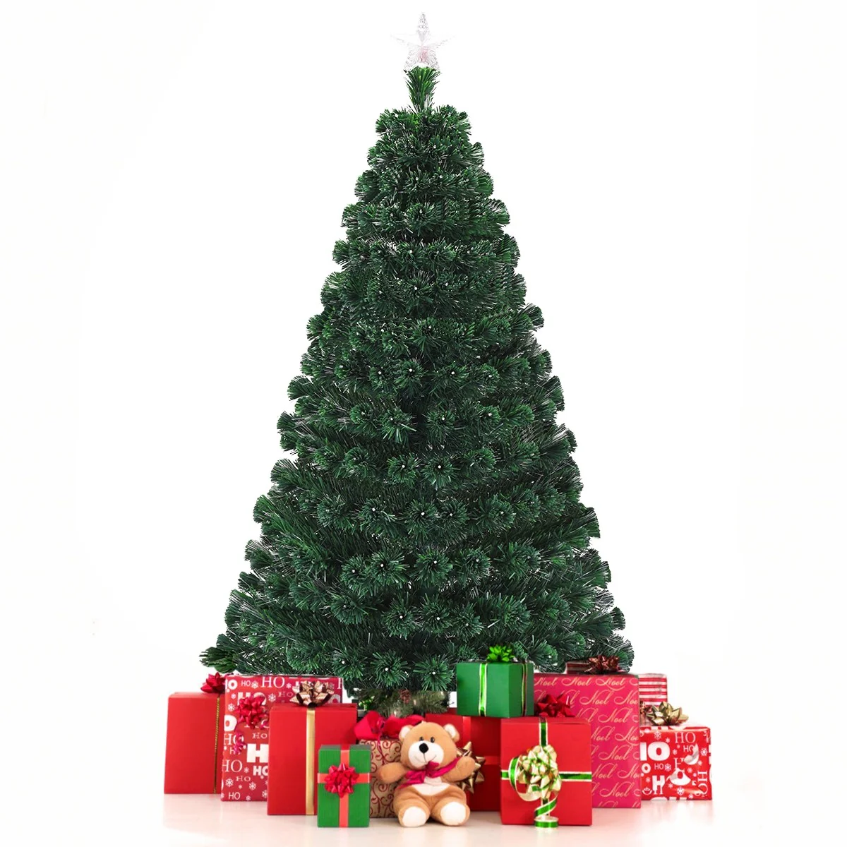 Artificial Christmas Tree Pre-Lit Optical Fiber Tree 8 Flash Modes - Image 8