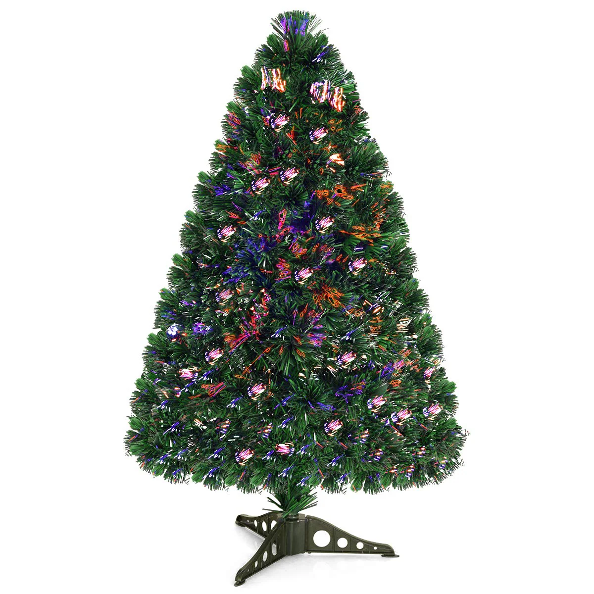 Artificial PVC Christmas Tree Pre-Lit Fiber Optic Tree