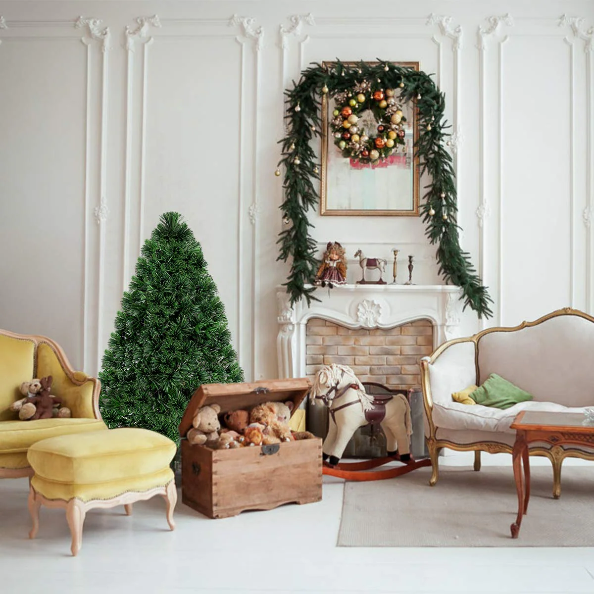 Artificial PVC Christmas Tree Pre-Lit Fiber Optic Tree - Image 8