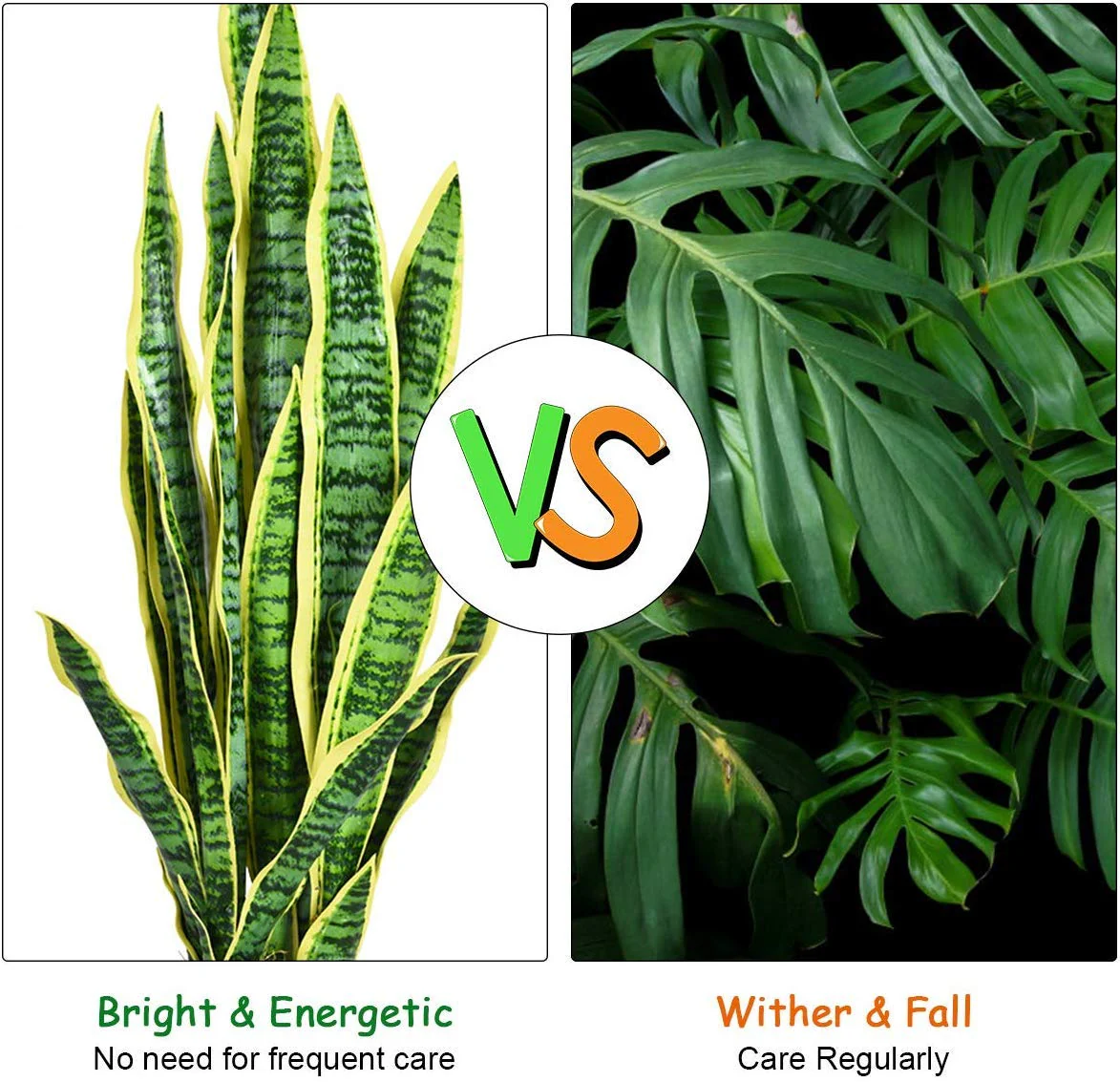 Artificial Snake Plant, 36" Fake Sansevieria - Image 10