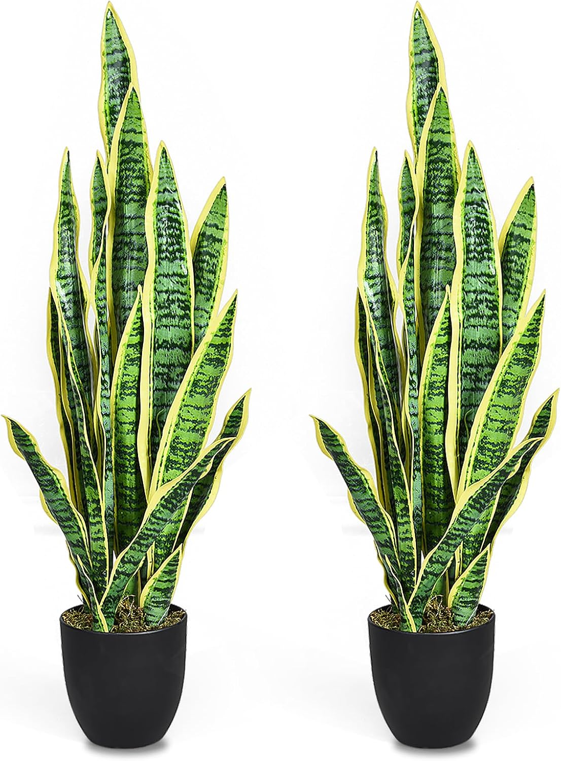 Artificial Snake Plant, 36" Fake Sansevieria - Image 16