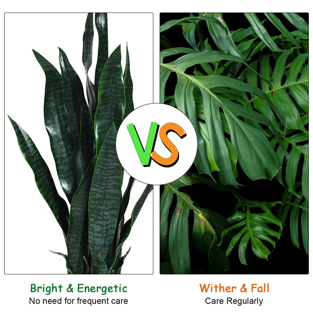 Artificial Snake Plant, 36" Fake Sansevieria - Image 4