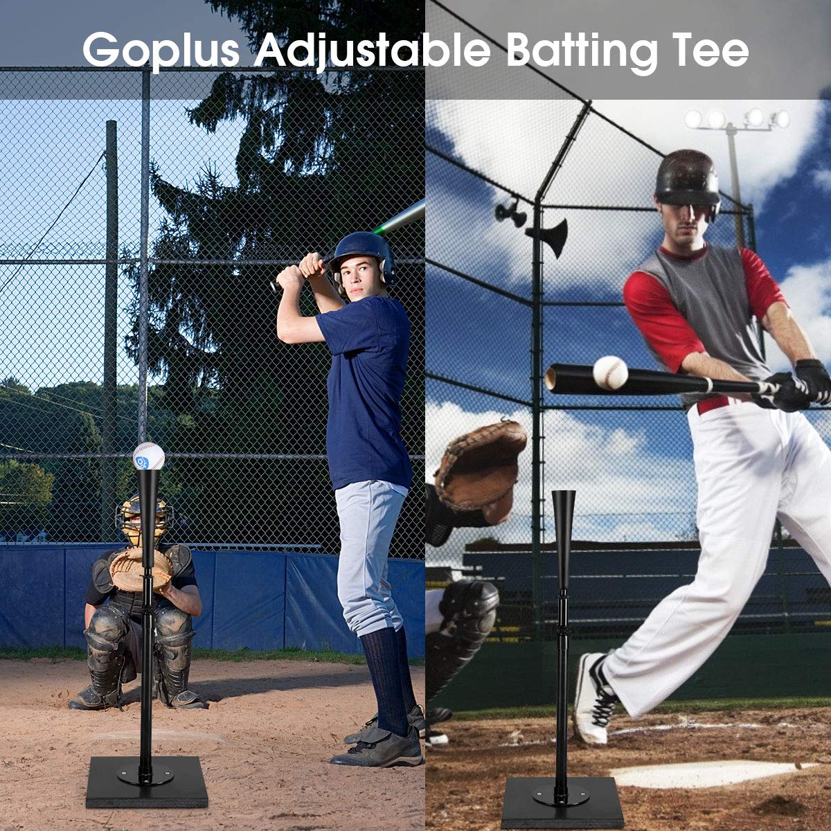 Batting Tee, Adjustable Baseball Hitting Tee Heavy Duty Softball - Image 3