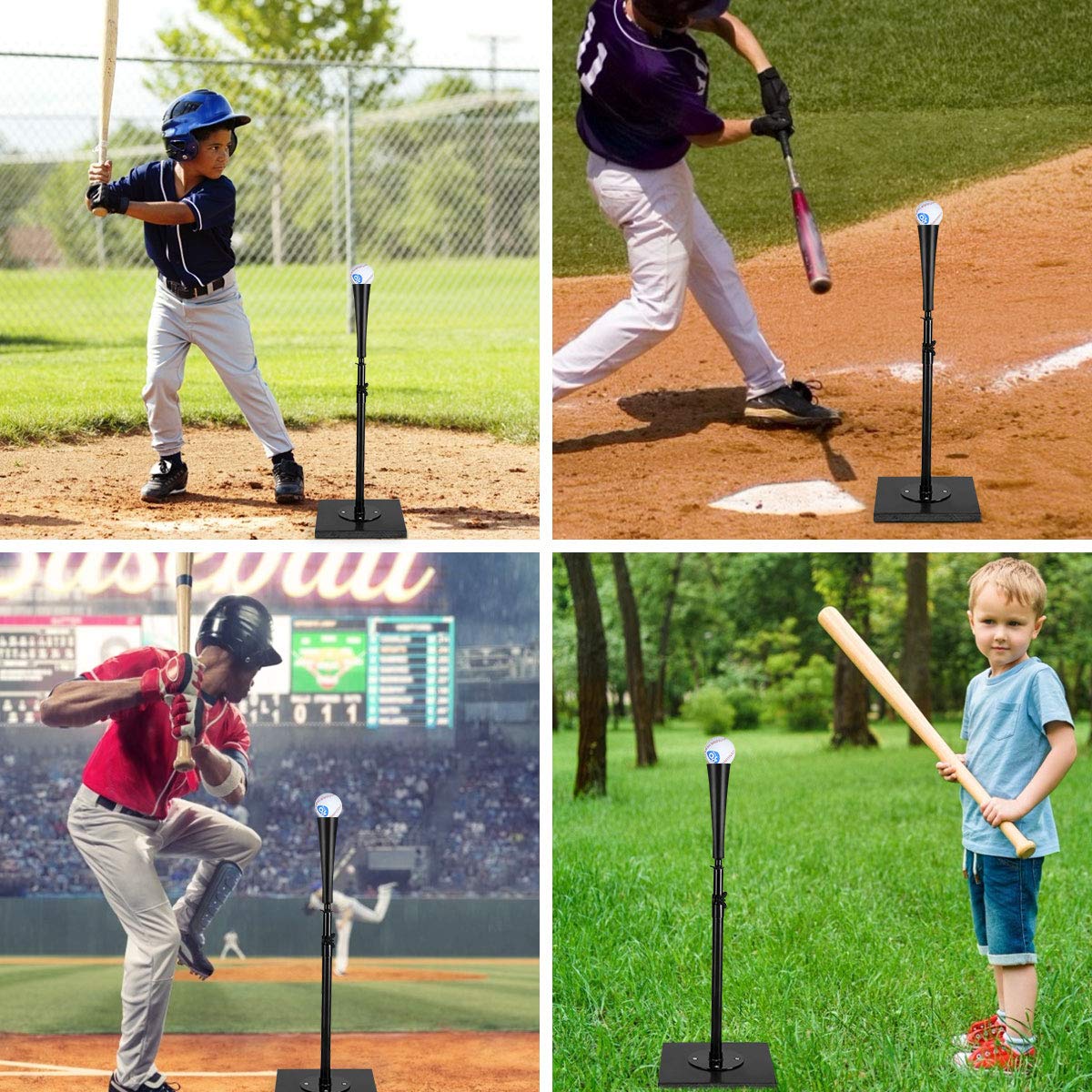 Batting Tee, Adjustable Baseball Hitting Tee Heavy Duty Softball - Image 4