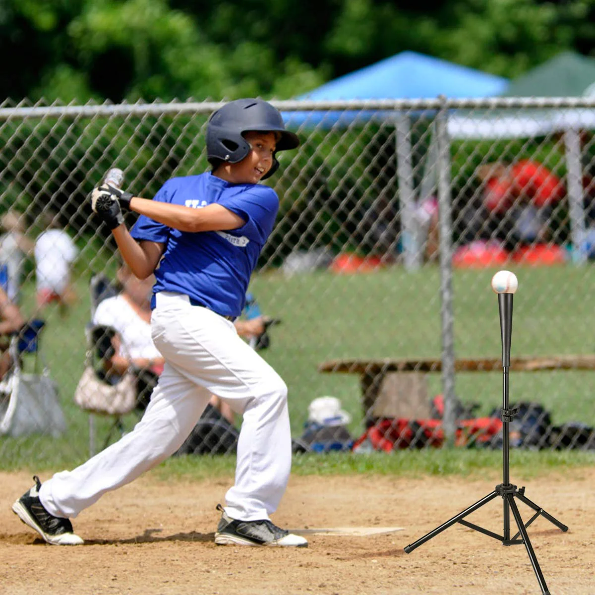 Batting Tee, Adjustable Baseball Softball Tripod for Batting Training Practice - Image 3