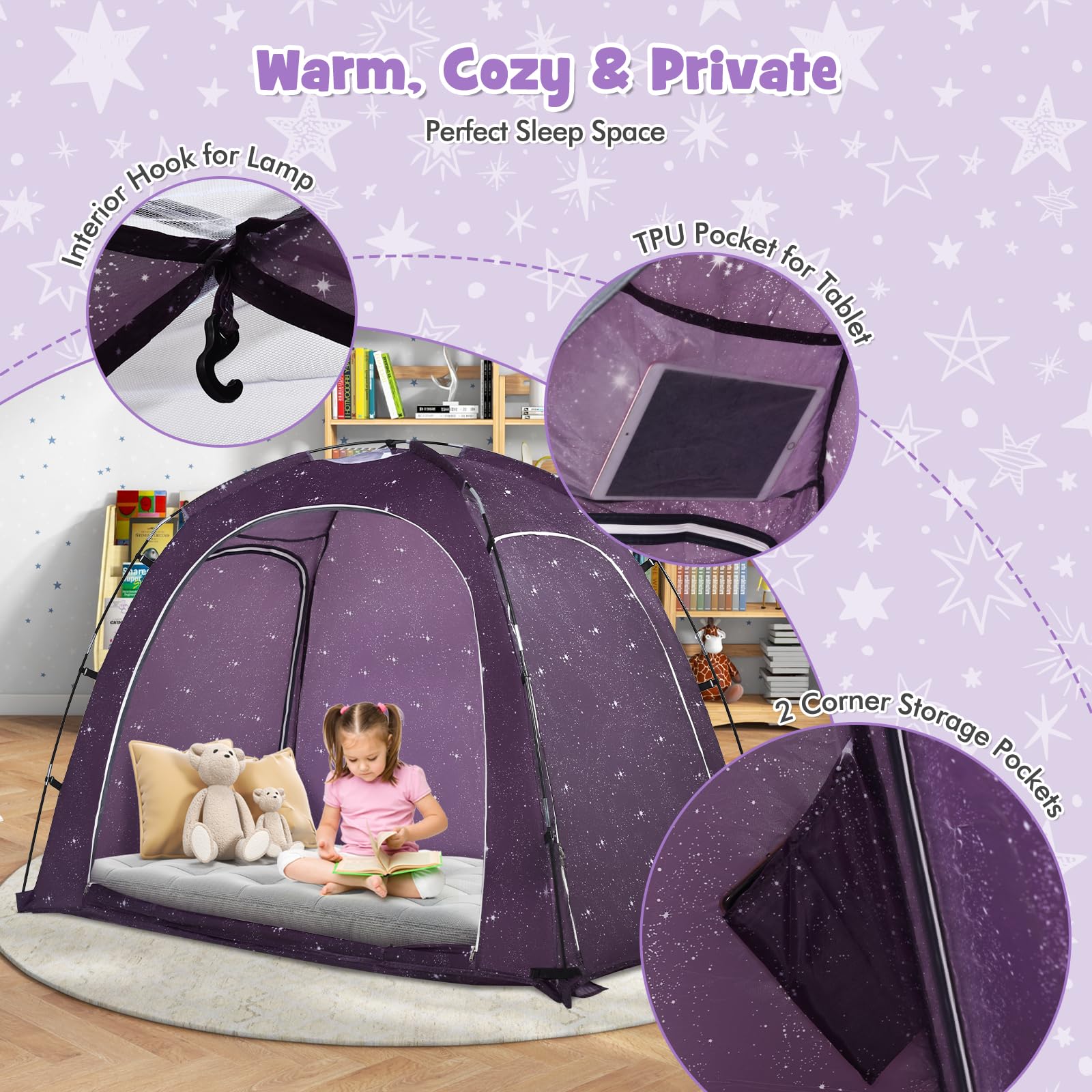 Bed Tent, Indoor Privacy Play Tent - Image 14
