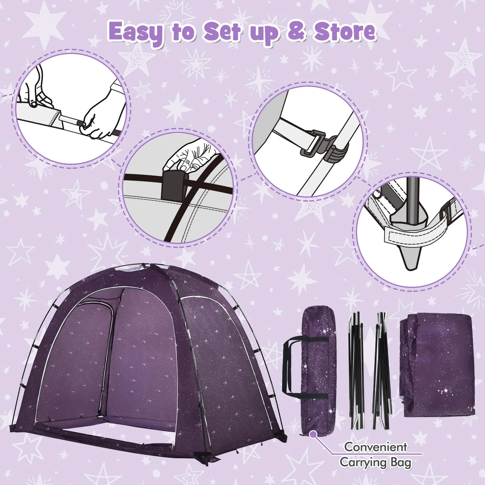 Bed Tent, Indoor Privacy Play Tent - Image 17