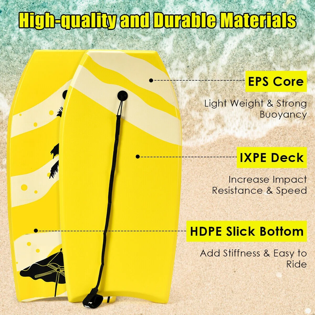 Body Board, Lightweight Bodyboard with EPS Core - Image 6