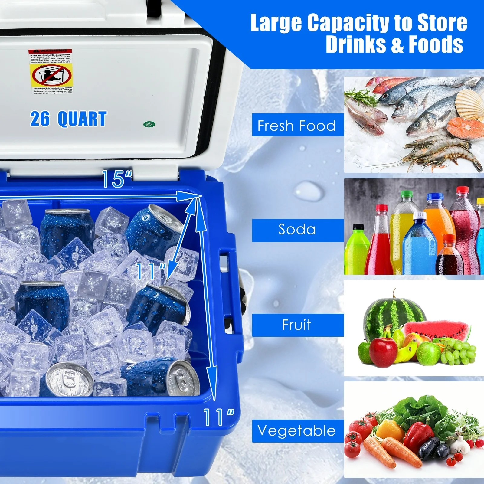 Camping Cooler, 26/58/79 Quart 4-Day Ice Retention - Image 8