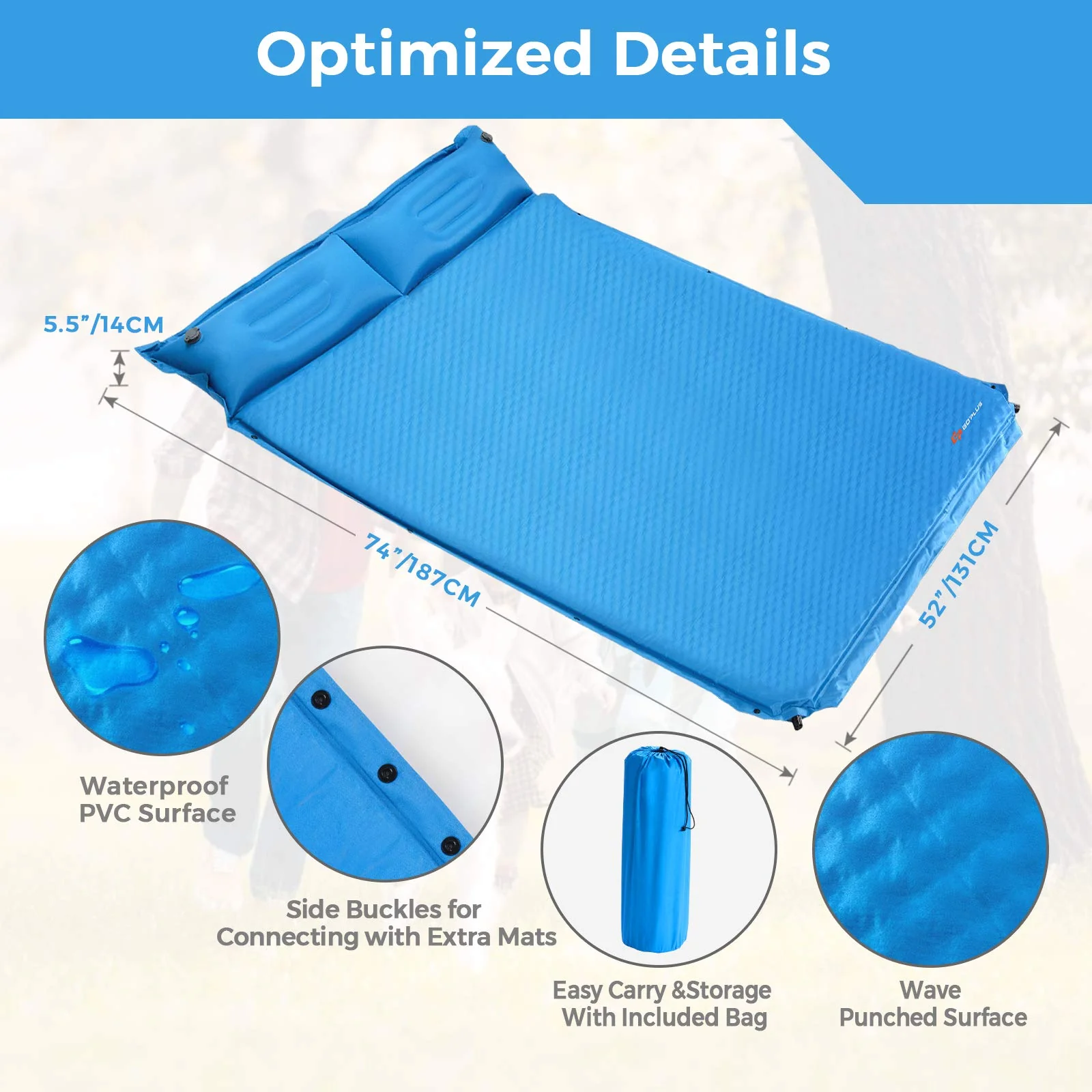 Camping Sleeping Pad Foam, Self-Inflating Camping Mat - Image 6