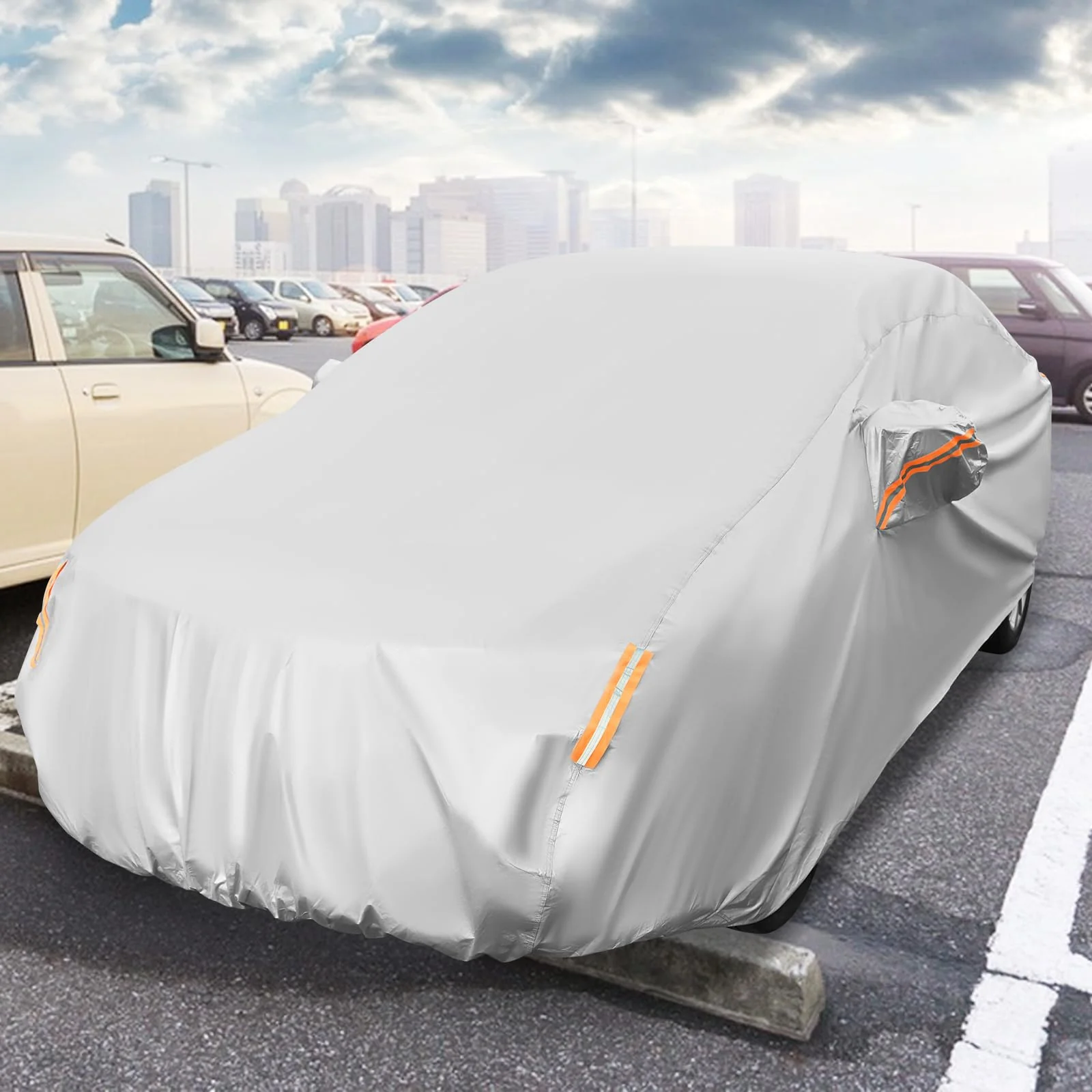 Car Cover for Automobiles 185 Inch Rain Sun UV Protection Universal Fit Sedan Toyota Corolla - Image 7