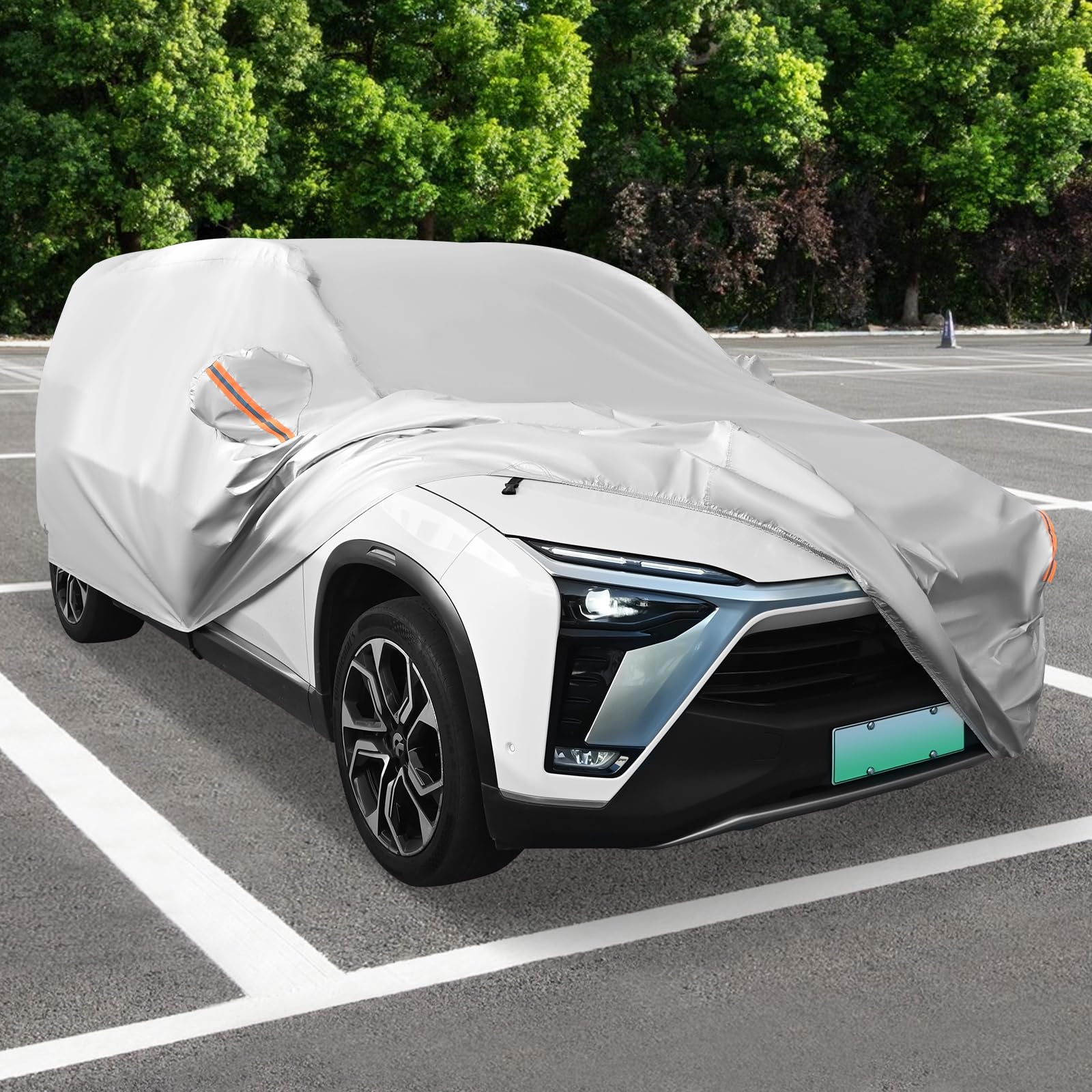 Car Cover for Automobiles 200 Inch Rain Sun UV Protection Fit SUV BMW Honda Lexus Mercedes-Benz - Image 8