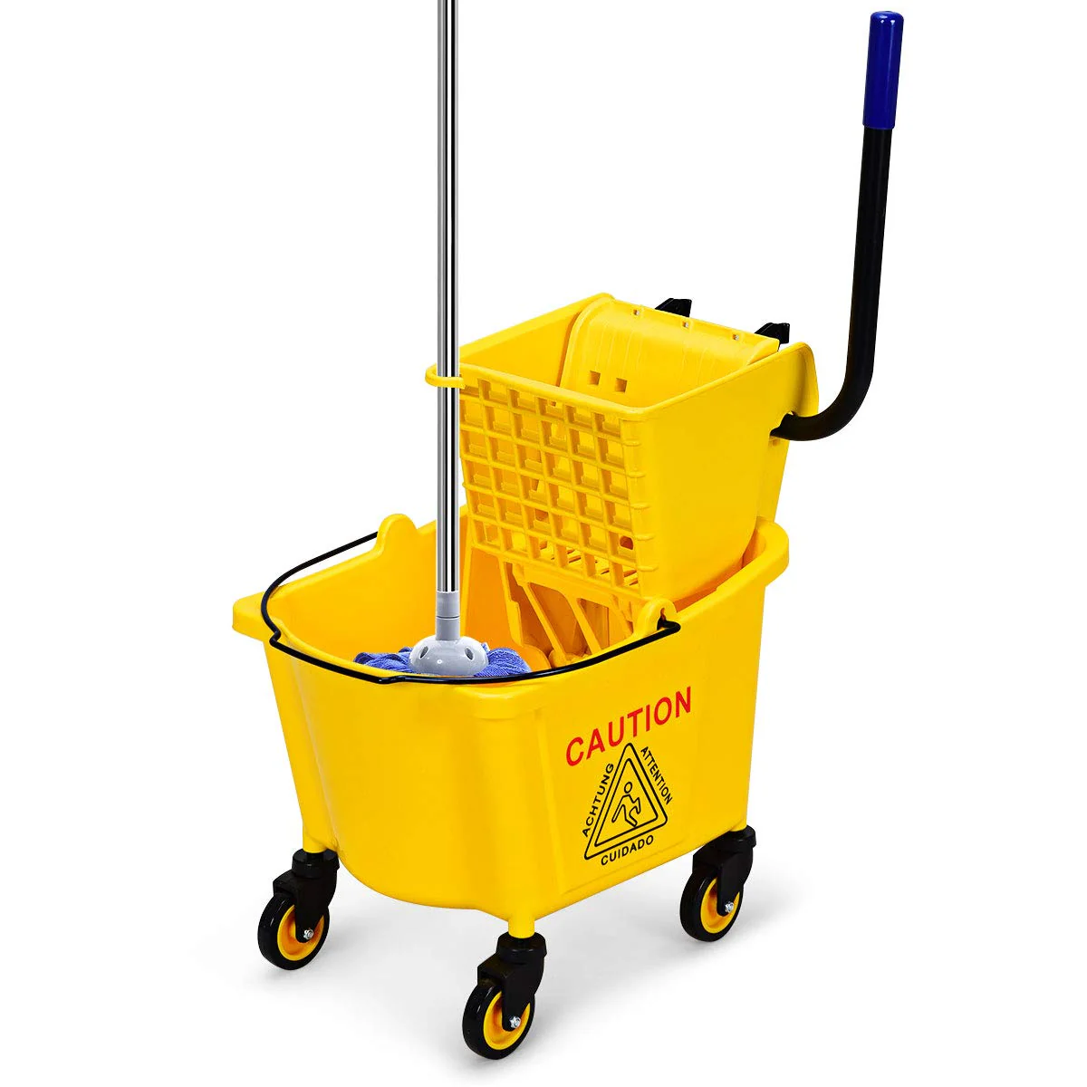Commercial Mop Bucket with Wringer, Household Portable Mop Bucket - Image 7