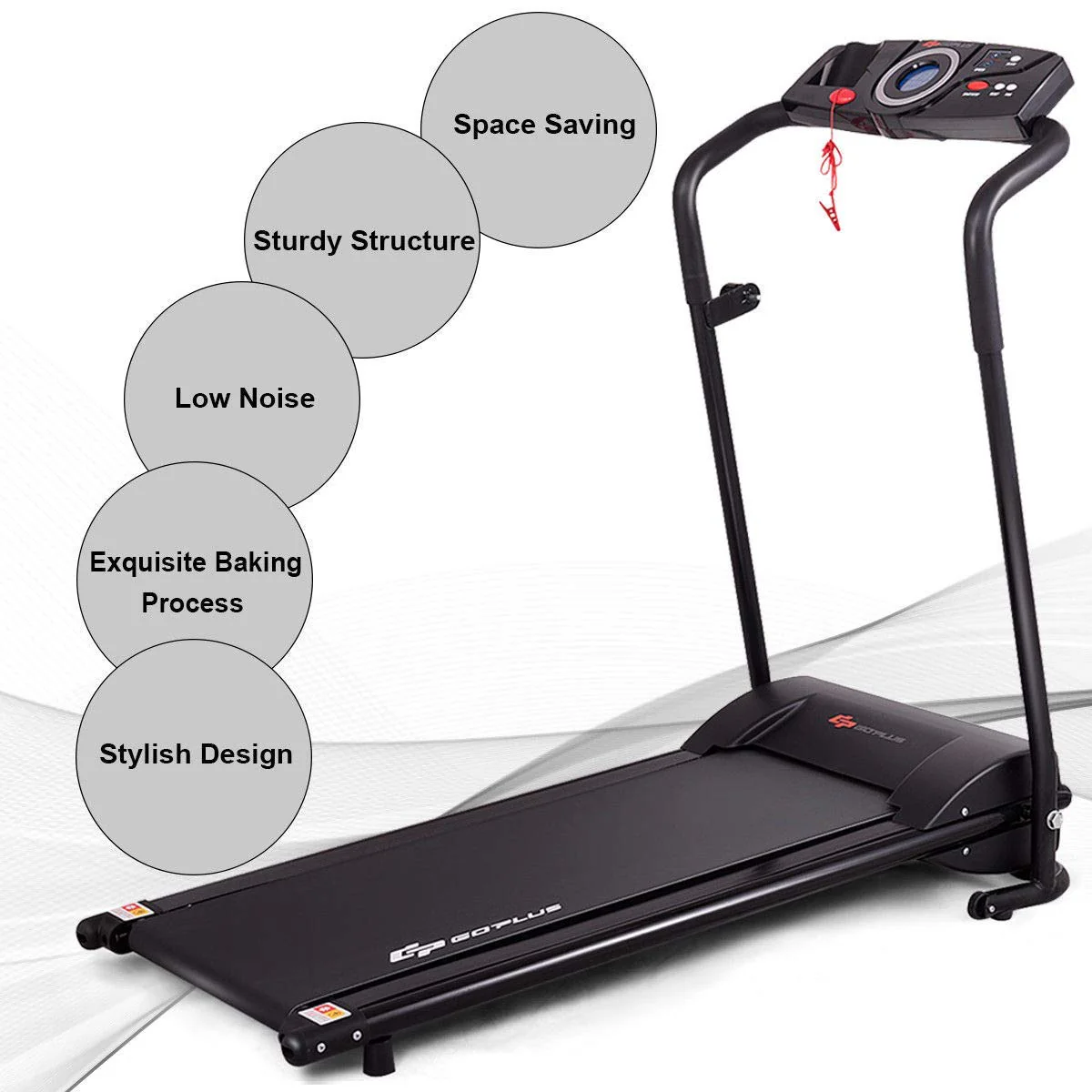 Compact Folding Treadmill for Home, Superfit Electric Walking Running Machine - Image 4