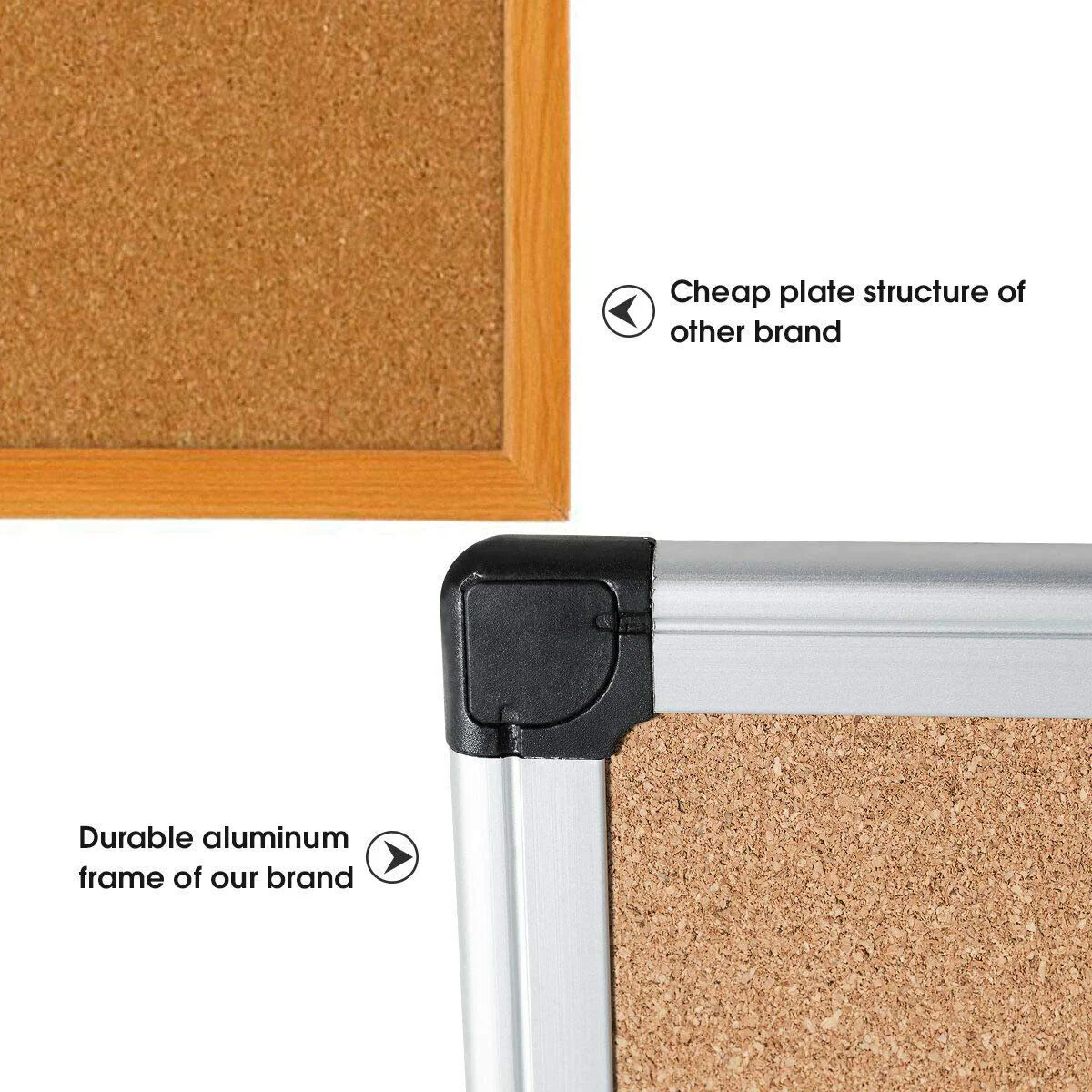 Cork Board, Bulletin Board, 18 x 24 3 Pack Aluminum Framed Cork Notice Pin Board Memo Board - Image 8