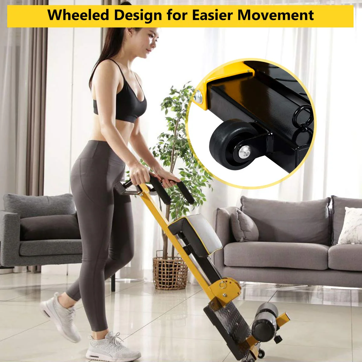 Deep Squat Machine with Anti-Skid Measures, Soft PVC Cover, Handy Wheels - Image 3