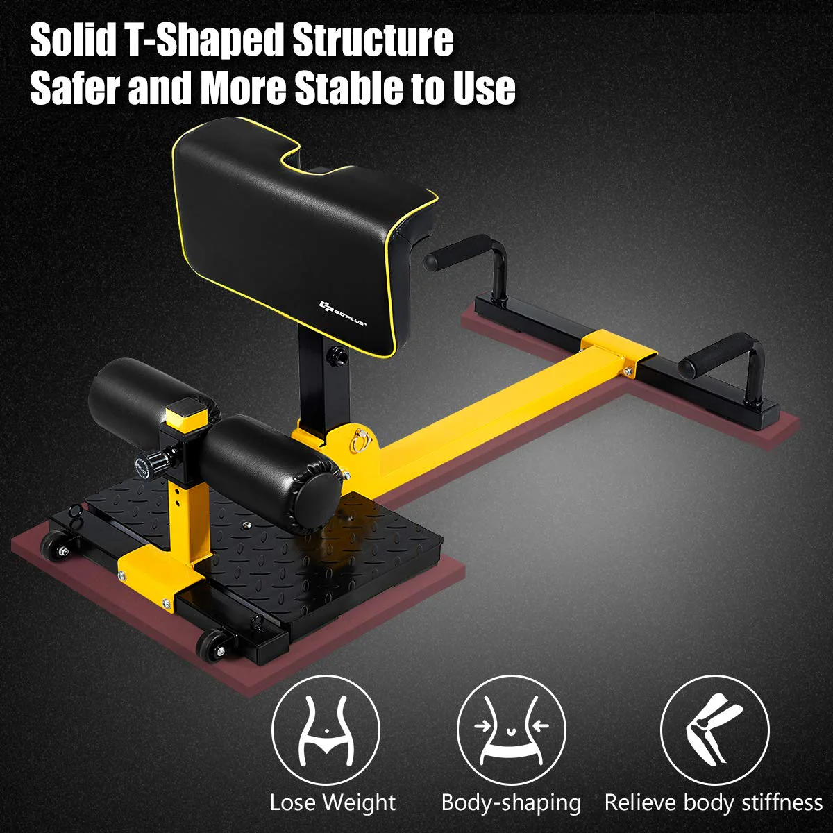 Deep Squat Machine with Anti-Skid Measures, Soft PVC Cover, Handy Wheels - Image 4