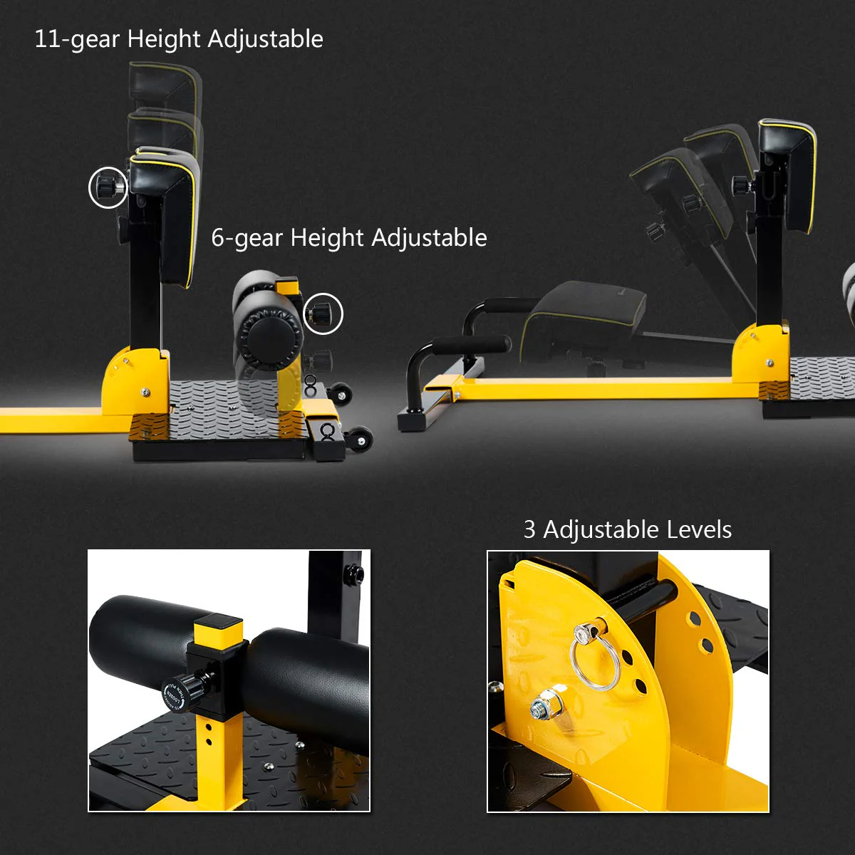 Deep Squat Machine with Anti-Skid Measures, Soft PVC Cover, Handy Wheels - Image 5