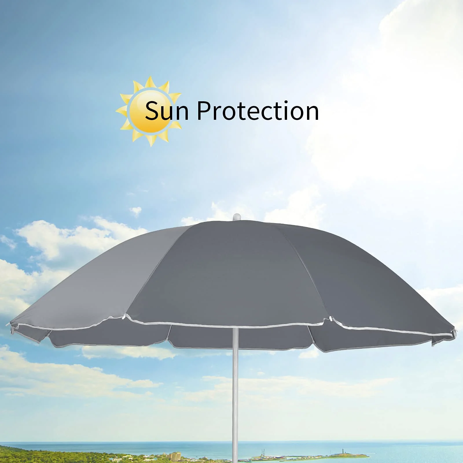 Double Folding Picnic Chairs Umbrella Mini Table Beverage Holder Carrying Bag - Image 3