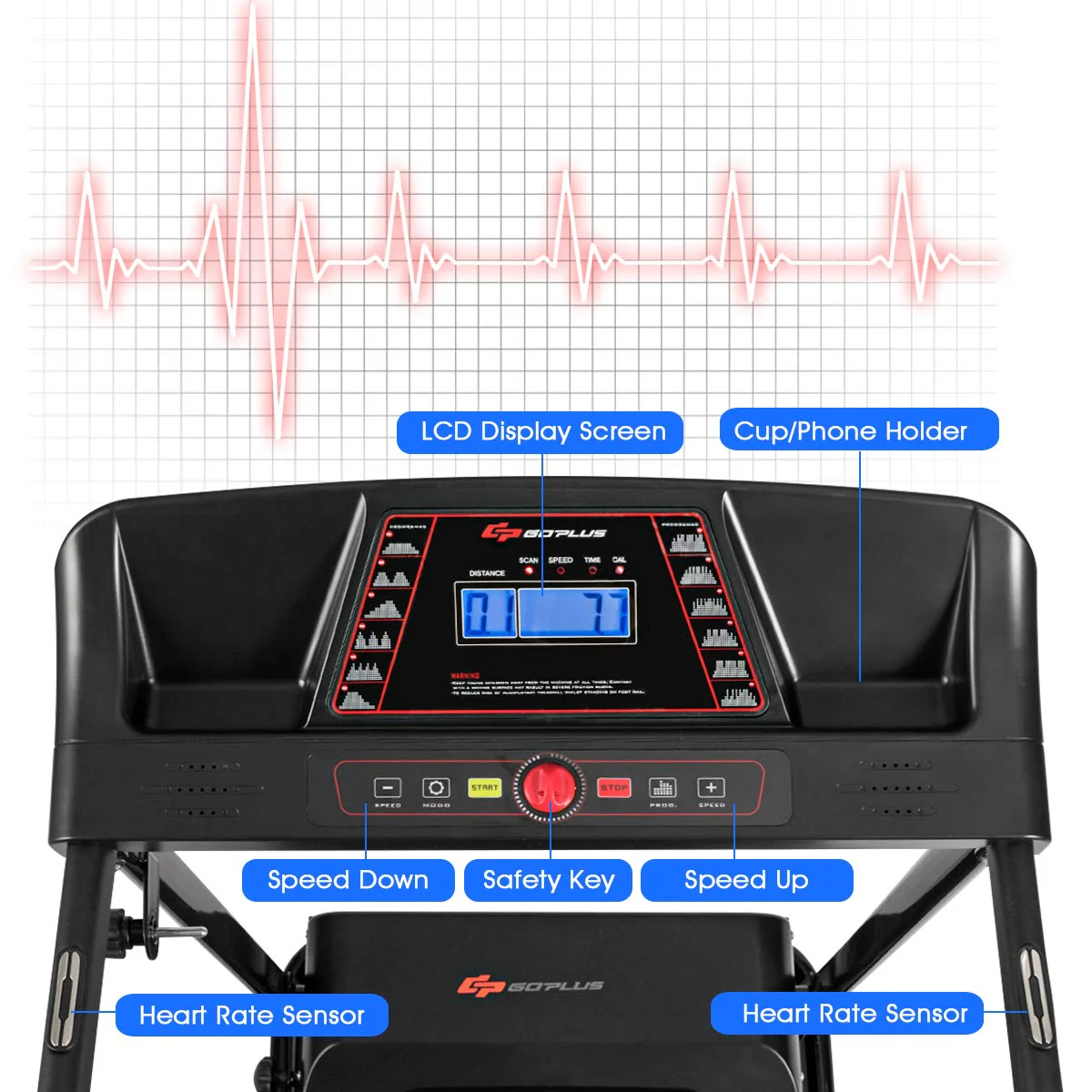 Electric Folding Treadmill, Adjustable Incline and Low Noise Design - Image 7