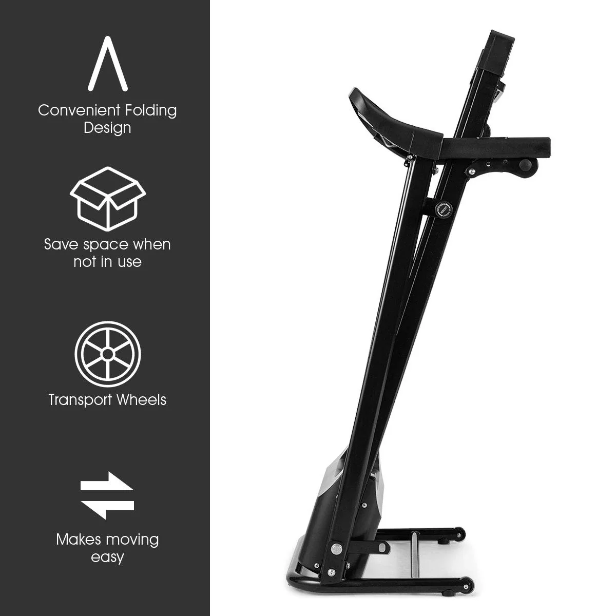 Electric Folding Treadmill, Adjustable Incline and Low Noise Design - Image 8