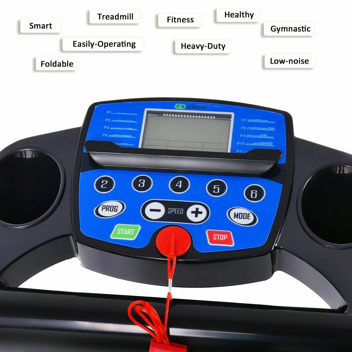Electric Folding Treadmill with LCD Display and Heart Rate Sensor - Image 8