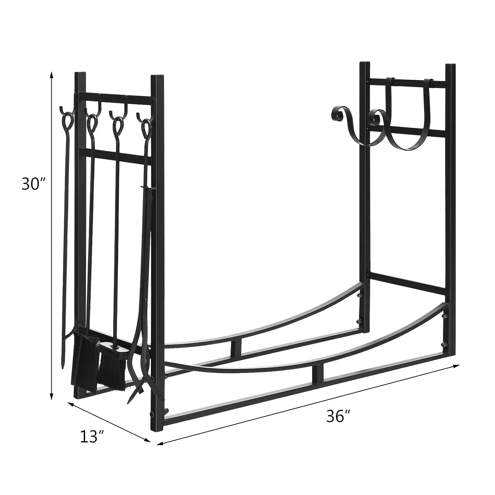 Firewood Rack with Tool Set 36' /30' Fireplace Log Holder - Image 20
