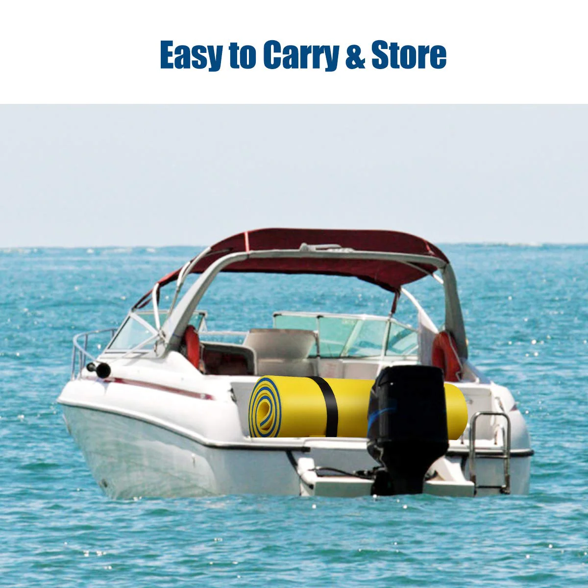 Goplus 83'' x 26'' Floating Water Pad Mat with Rolling Pillow Design - Image 6