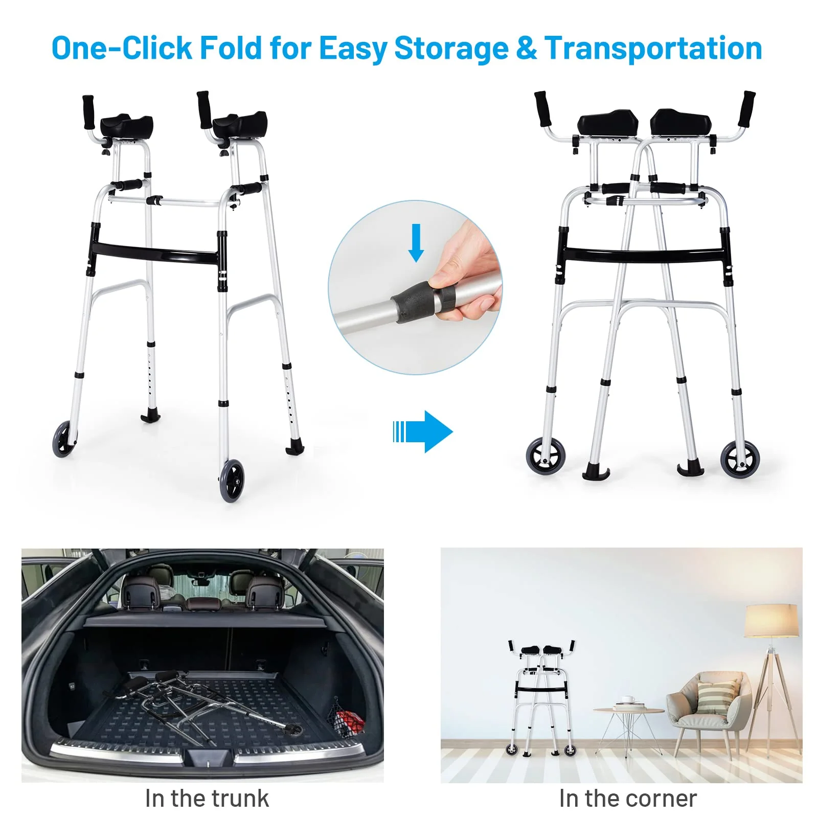 Foldable Standard Walker - Image 4
