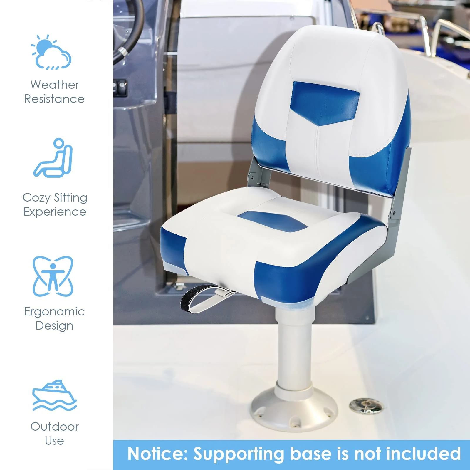Folding Boat Seats, Low-Back Boat Seat, 2 Packs - Image 4