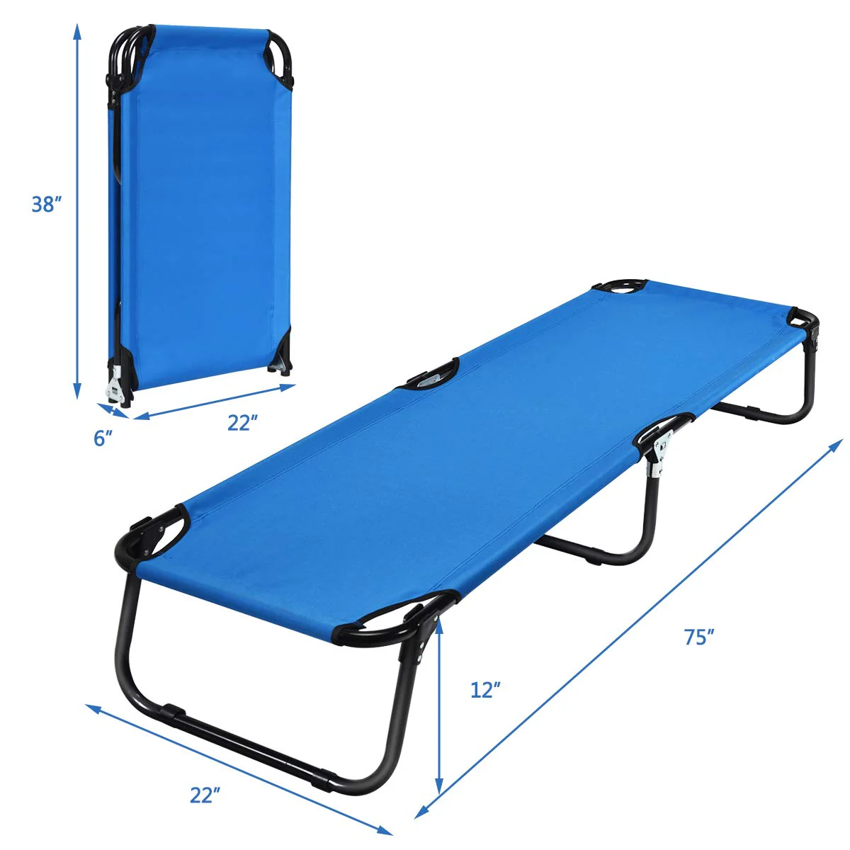 Folding Camping Cot, Heavy Duty Collapsible Foldable Bed - Image 9